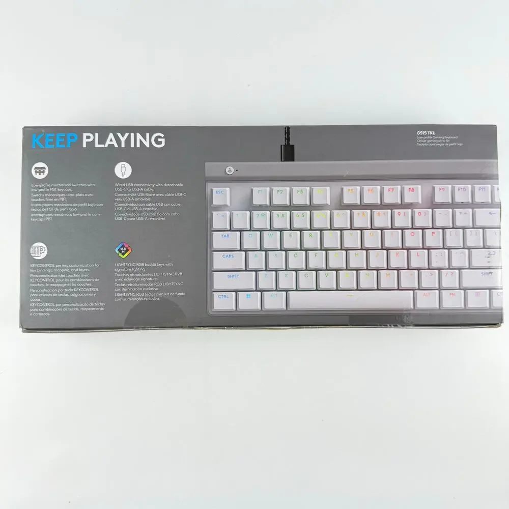 Logitech G515 TKL Wired Mechanical Low-Profile Gaming Keyboard New In Box Sealed